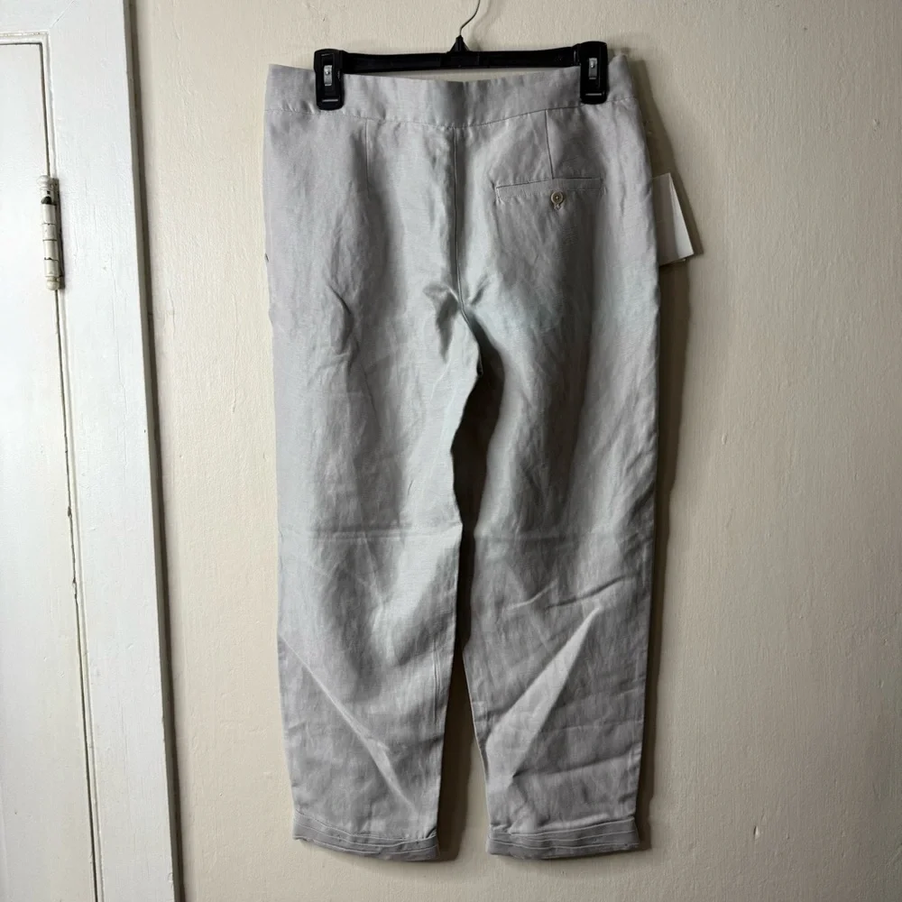 Wilfred Gray Linen Blend Slant Drawstring Trouser Pants NWT
